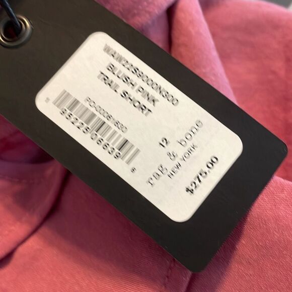 Rag & Bone Trail Tie Waist Utilitarian Shorts Blush Pink Stretch Weave Lightweig - Picture 8 of 11